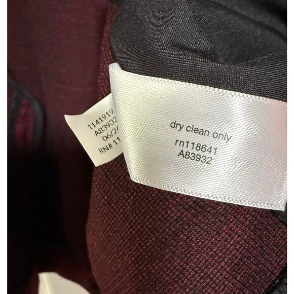 Lane Bryant New Women's Burgundy Plaid Single Button Blazer Jacket Size 20 - Picture 13 of 15